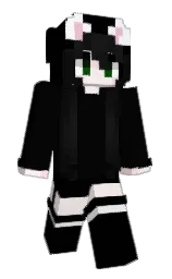 black and carousel pink Minecraft skin — Slim model