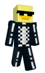 black pearl and marigold yellow Minecraft skin — Slim model — first worn by EdgarAusHog