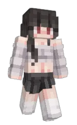 XQawa's Minecraft skin wearing the Aurora cape