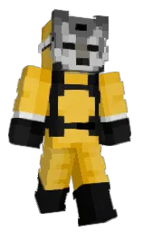 black and dove gray Minecraft skin — Classic model — first worn by dragloner