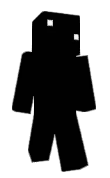 black and white Minecraft skin — Classic model