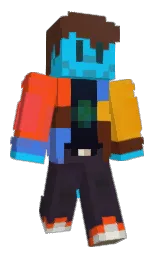 blackcurrant and bright turquoise Minecraft skin — Classic model — first worn by Wumpki