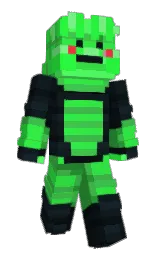 Verdified's Minecraft skin wearing the Purple Heart cape