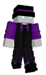 silver and black Minecraft skin — Classic model