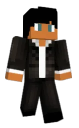 black and raw sienna Minecraft skin — Classic model