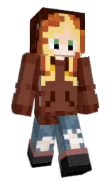 metallic copper and old copper Minecraft skin — Slim model — first worn by PluckyMonkey