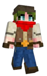 apricot peach and thatch green Minecraft skin — Classic model — first worn by DocElectric