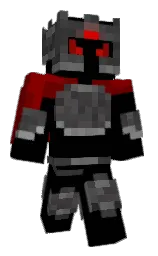 black and maroon Minecraft skin — Classic model