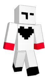 white and black Minecraft skin — Classic model