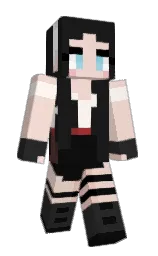 cod gray and albescent white Minecraft skin — Slim model — first worn by Chantalrxse