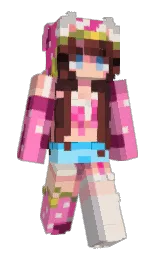 hot pink and white linen Minecraft skin — Slim model