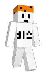 white and flush orange Minecraft skin — Classic model