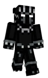 black and cod gray Minecraft skin — Classic model — first worn by EnderX24