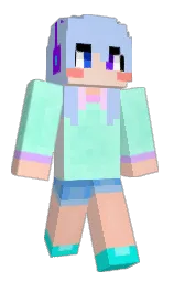HaruHuey's Minecraft skin wearing the Migrator cape