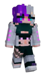 cadet blue and careys pink Minecraft skin — Slim model — first worn by _Prayse