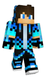 black and azure radiance Minecraft skin — Classic model