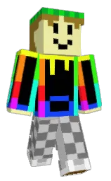 black and alto Minecraft skin — Classic model — first worn by slimeboy12345