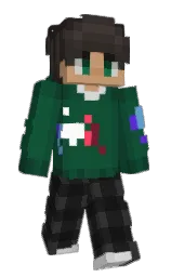 bottle green and black Minecraft skin — Slim model — first worn by wojtekjedenastek