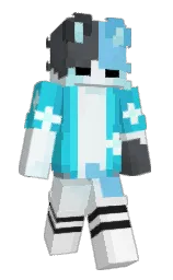 scooter and white Minecraft skin — Slim model
