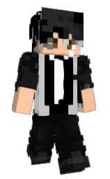 black and alabaster Minecraft skin — Classic model — first worn by Rxbin_CC