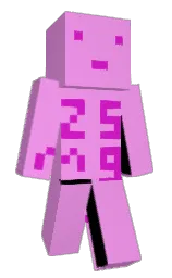 lavender magenta and red violet Minecraft skin — Classic model — first worn by dxrky420