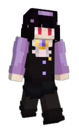 ebony and asphalt Minecraft skin — Slim model — first worn by birdbrain0401