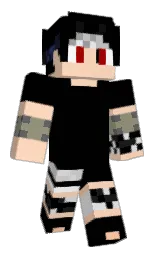 black and light apricot Minecraft skin — Slim model