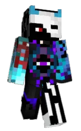 black and zircon Minecraft skin — Classic model — first worn by Lonogame