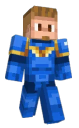 Cosmiphibian's Minecraft skin wearing the Hero cape