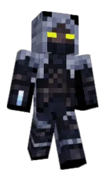 black and comet Minecraft skin — Classic model — first worn by Ablaze9084