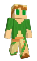 forest green and golden sand Minecraft skin — Slim model — first worn by Kiradescent