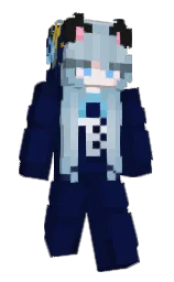 DodgerB1ue's Minecraft skin wearing the Aurora cape