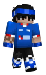cod gray and science blue Minecraft skin — Classic model — first worn by Blweee