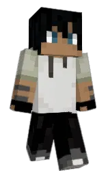 black and quill gray Minecraft skin — Classic model