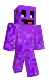 black and electric violet Minecraft skin — Classic model