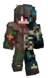 bunker and cocoa brown Minecraft skin — Slim model — first worn by iE4X