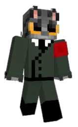 lunar green and black Minecraft skin — Classic model — first worn by Adi15
