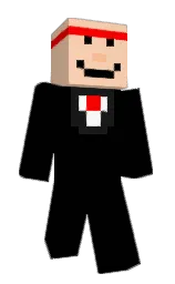 black and romantic Minecraft skin — Classic model — first worn by snootles99