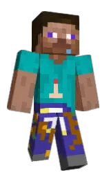 bondi blue and sepia skin Minecraft skin — Classic model — first worn by QbsonCrafter