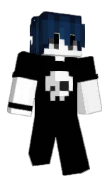 aglaive's Minecraft skin wearing the Moonlight Trail cape