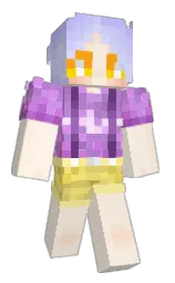 Efima_'s Minecraft skin wearing the Purple Heart cape