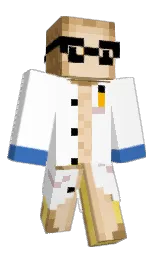 white and sidecar Minecraft skin — Classic model — first worn by TostiTitaan