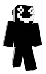 black and white Minecraft skin — Classic model
