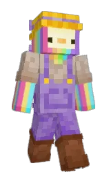 amethyst and soft amber Minecraft skin — Slim model