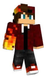 Craft_fire_9460's Minecraft skin wearing the Menace cape