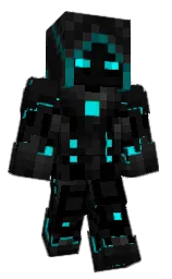 black and cod gray Minecraft skin — Classic model — first worn by Noahb001133