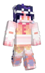 lavender blush and pink Minecraft skin — Classic model — first worn by mosiowas