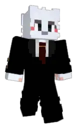 black and selago Minecraft skin — Classic model — first worn by TufaniTillu