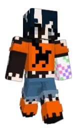zeus and blaze orange Minecraft skin — Classic model — first worn by Cotton1235