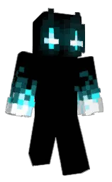 black and twilight blue Minecraft skin — Classic model